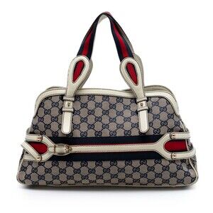 Gucci Gg Canvas Web Handbag Pre-Loved #272289G56B